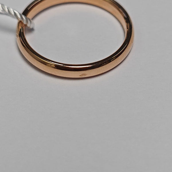 Tendrement Signature 18k Rose Gold Ring EU 60