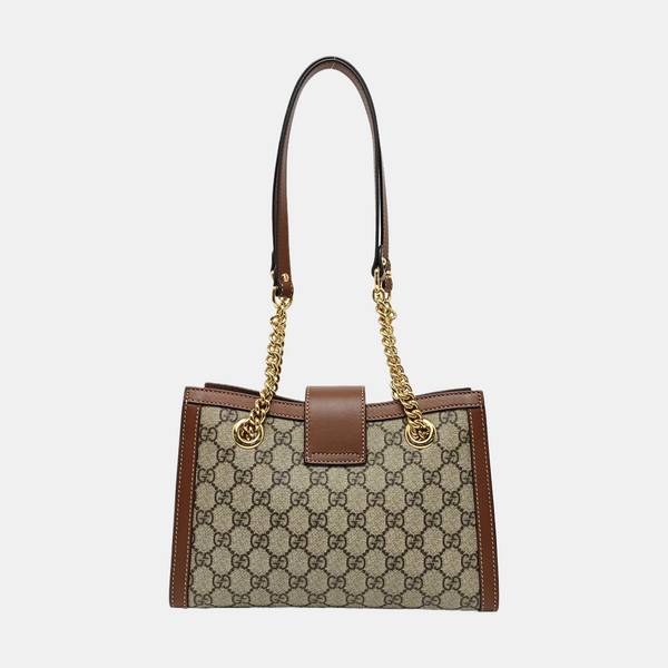 Padlock Small Monogram Coated Canvas Beige