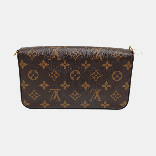 Authenticated pre-owned FÉLICIE Monogram Coated Canvas Brown - Crossbody Bag at Looply