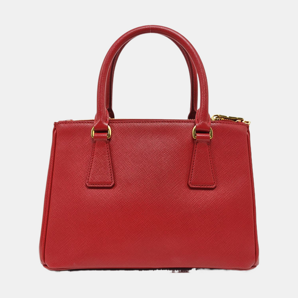 Galleria Small Saffiano Calfskin Red