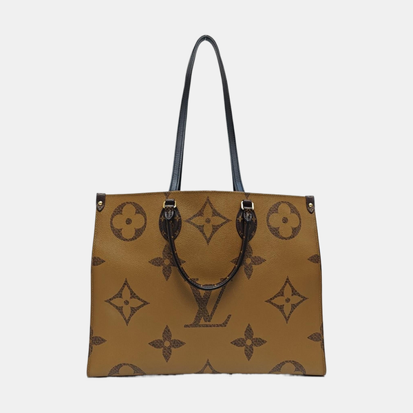 Authenticated pre-owned ONTHEGO GM Monogram Coated Canvas Brown - Tote Bag at Looply