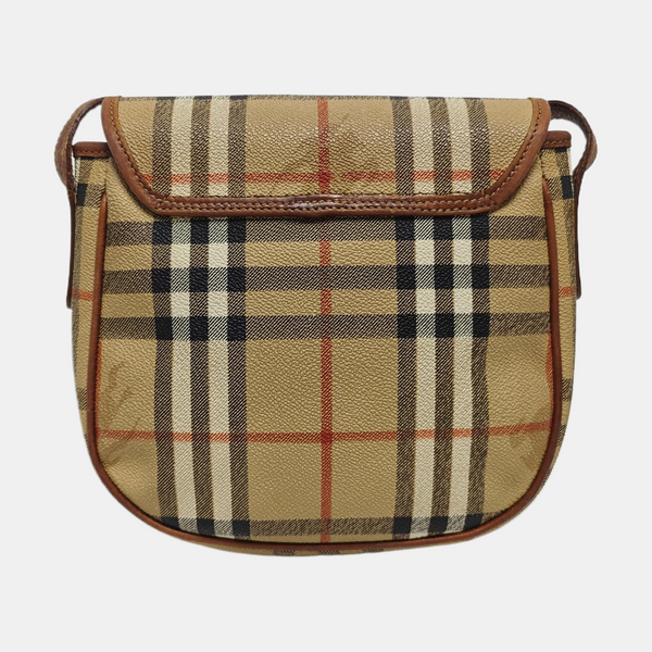 Coated Canvas Shoulder Bag Beige
