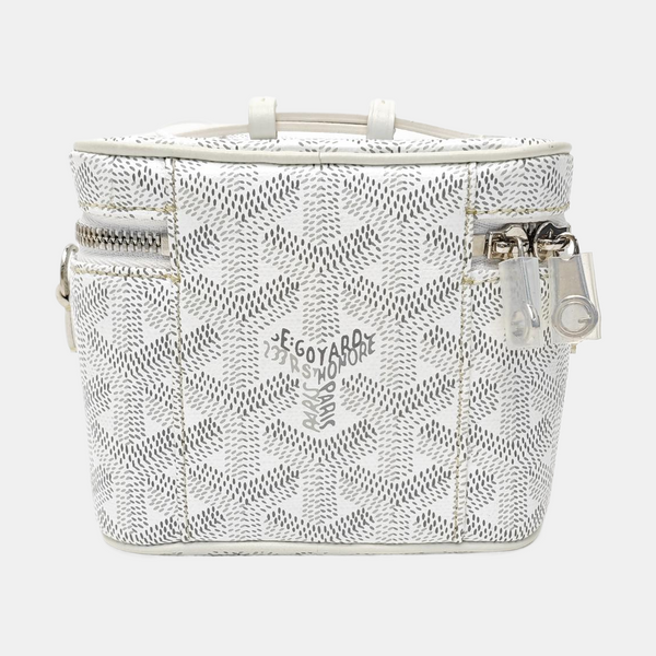 Coated Canvas Shoulder Bag Mini White
