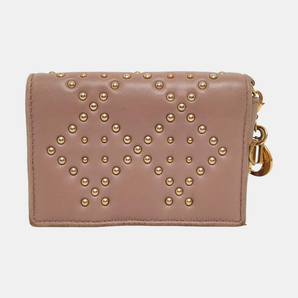 Calfskin Card Holder Pink