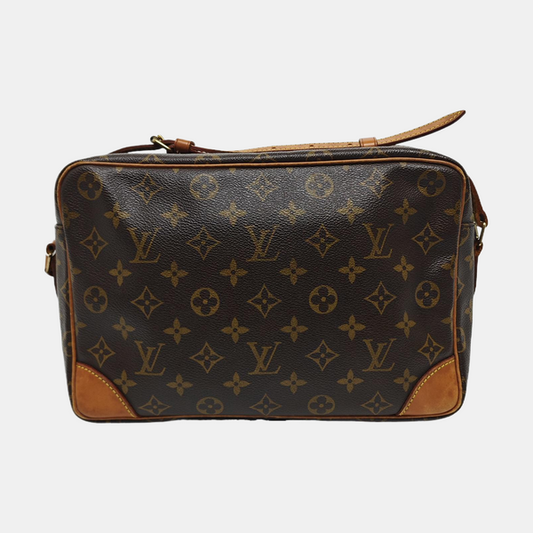 VINTAGE TROCADERO 30 Monogram Coated Canvas Brown
