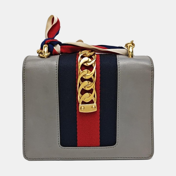 Sylvie Mini Calfskin Gray