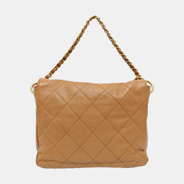 Suppletwins Small Quilted Calfskin Brown