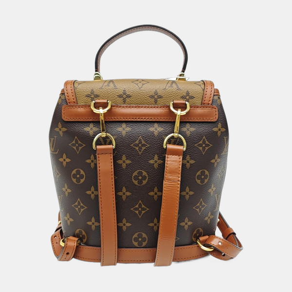 Monogram Coated Canvas Backpack PM Brown