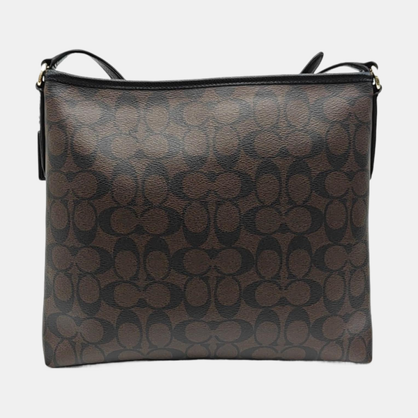 Monogram Coated Canvas Shoulder Bag Brown