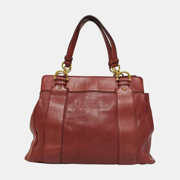 Calfskin Tote Bag Red