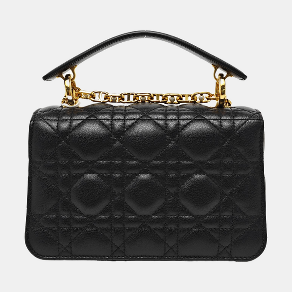 Dior Caro Mini Cannage Calfskin Black