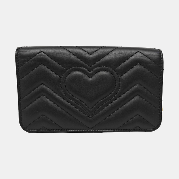 GG Marmont Super Mini Quilted Calfskin Black