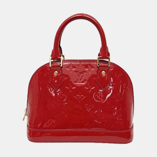ALMA BB Monogram Patent Leather Red