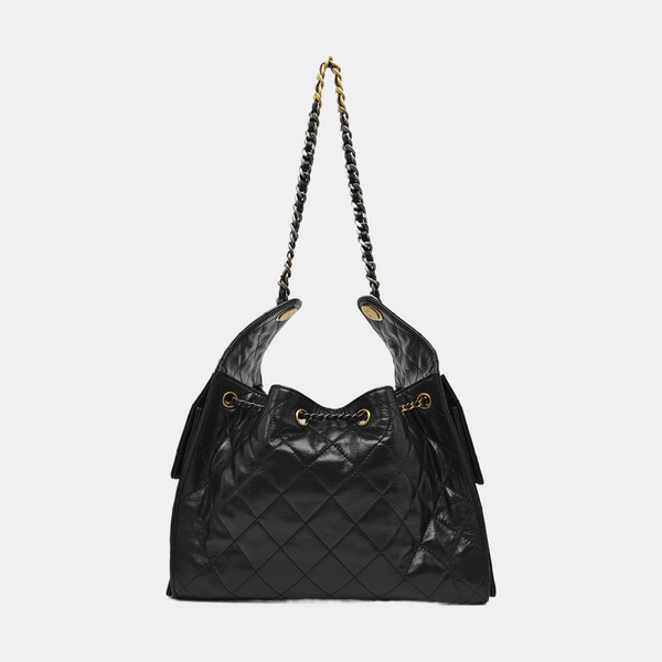 CHANEL 25 Small Quilted Calfskin Black