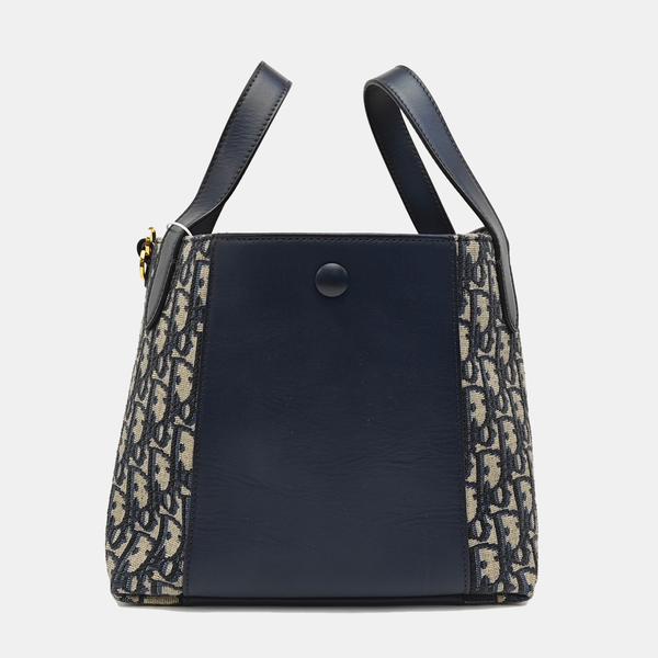 CD Signature Small Oblique Calfskin Blue