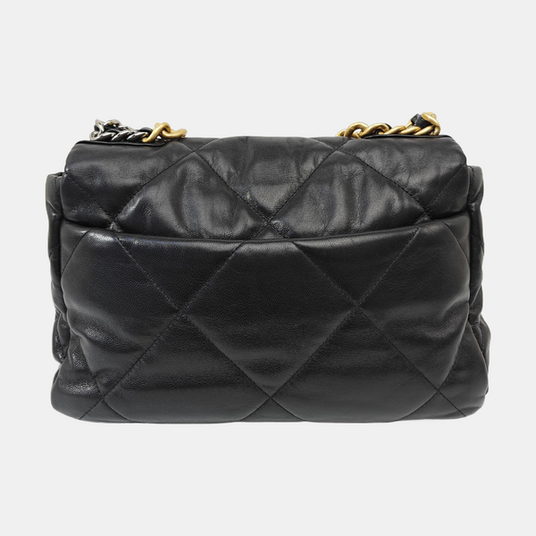 CHANEL 19 Medium Quilted Lambskin Black