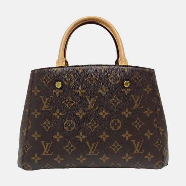 MONTAIGNE BB Monogram Coated Canvas Brown