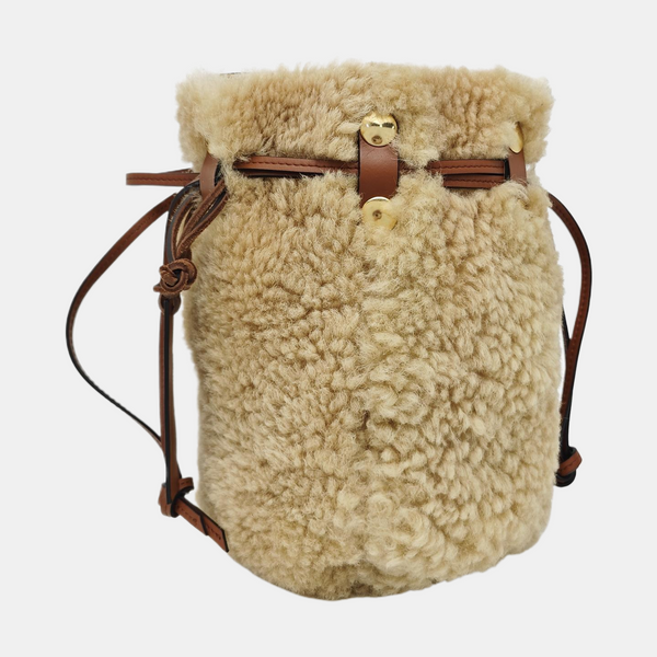 Fabric Bucket Bag Brown