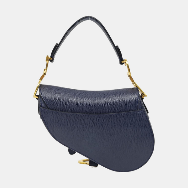 Saddle Mini Calfskin Blue
