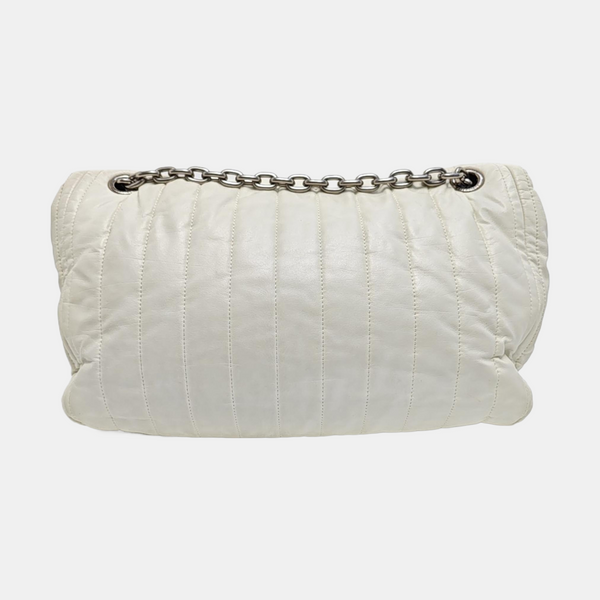 BB Quilted Calfskin White