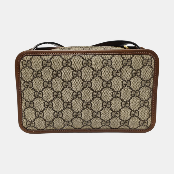 GG Supreme Mini Monogram Coated Canvas Beige