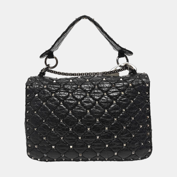 Spike Up Quilted Calfskin Black