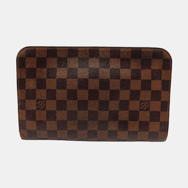 SAINT LOUIS Damier Ebene Coated Canvas Brown