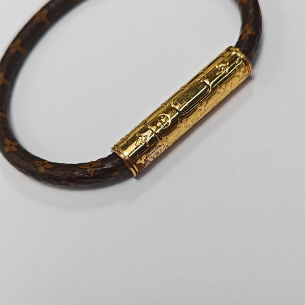 CONFIDENTIEL Coated Canvas Brown Bangle