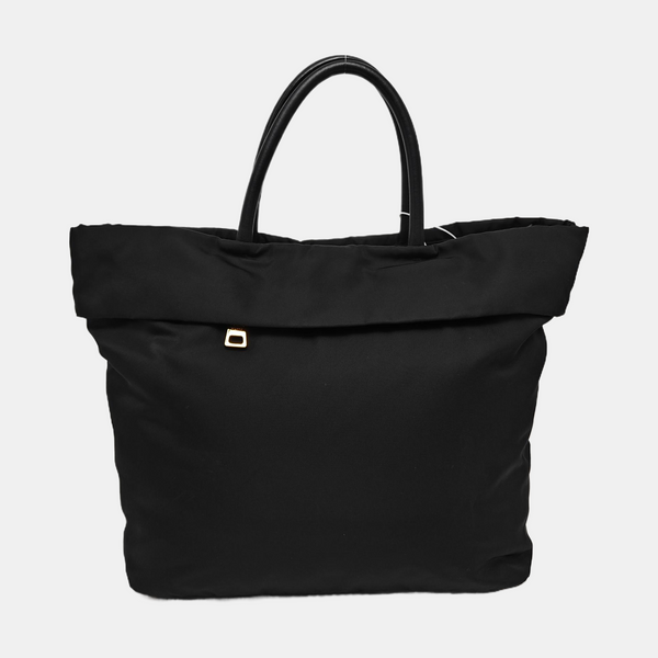 Nylon Top Handle Bag Black