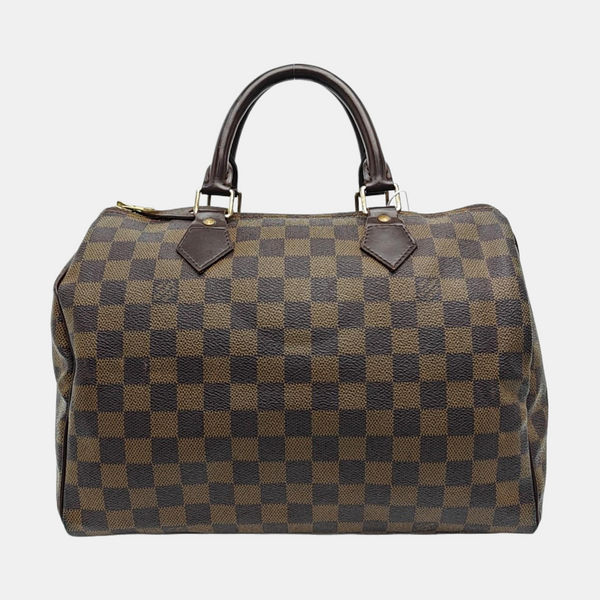 SPEEDY 30 Damier Ebene Coated Canvas Brown