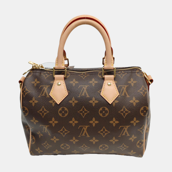 Authenticated pre-owned SPEEDY 25 Monogram Coated Canvas Brown - Crossbody Bag at Looply