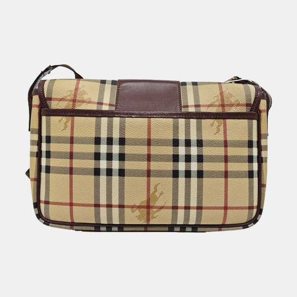 Coated Canvas Shoulder Bag Beige