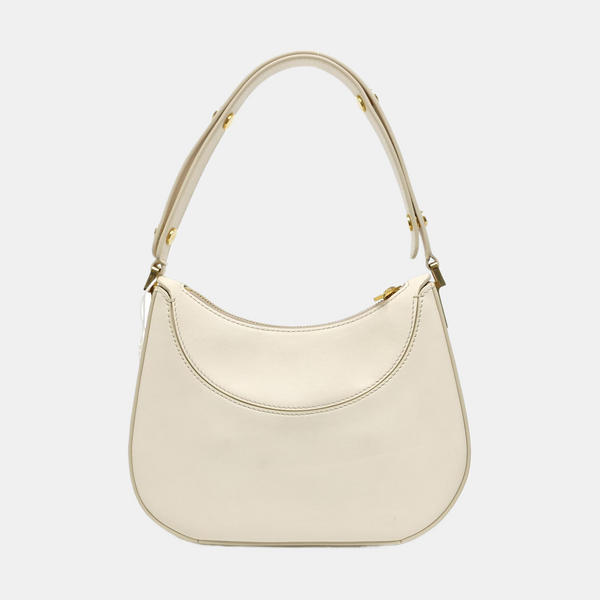 Leather Shoulder Bag White