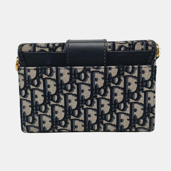 30 Montaigne Mini Oblique Canvas Blue