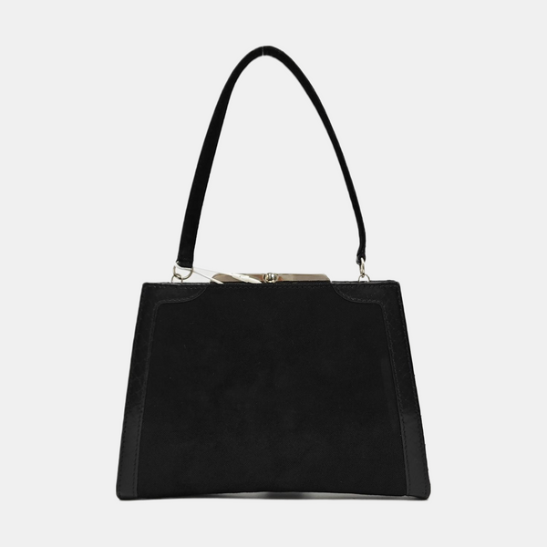 Canvas Top Handle Bag Black
