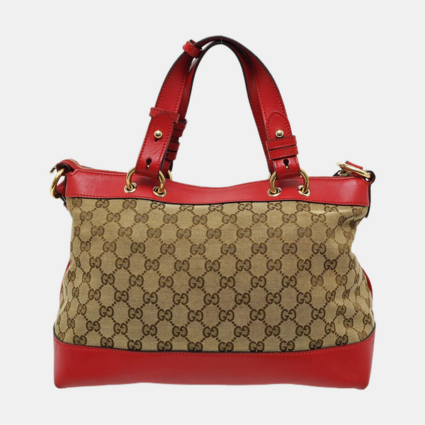Monogram Canvas Tote Bag Beige