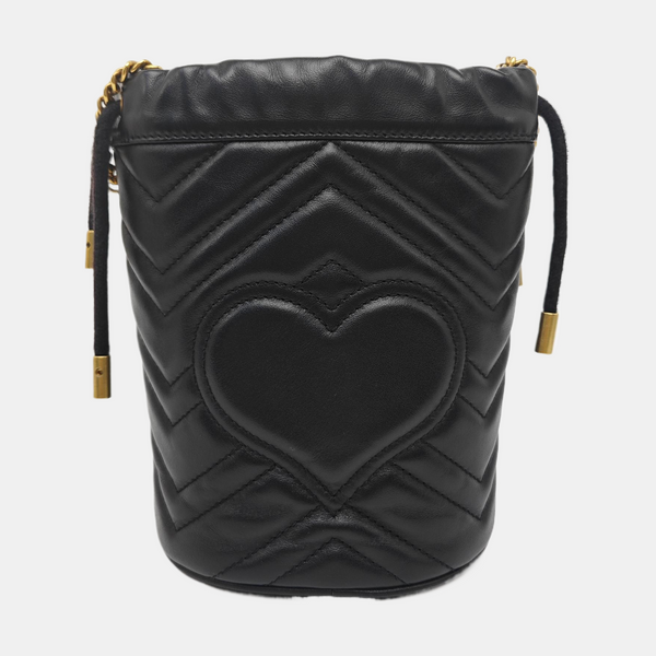 GG Marmont Mini Quilted Calfskin Black