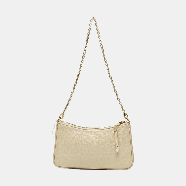 EASY POUCH ON STRAP Calfskin Beige