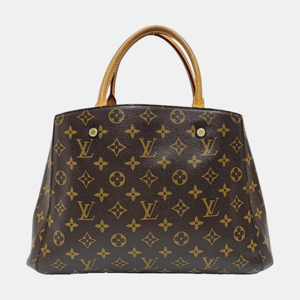MONTAIGNE GM Monogram Coated Canvas Brown