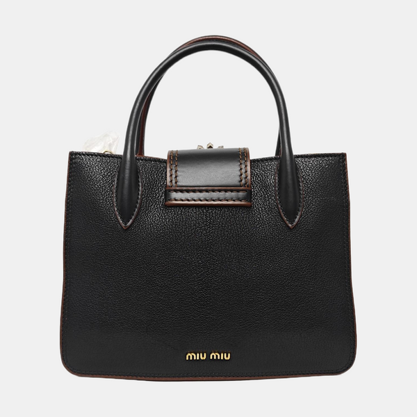 Miu Lady Calfskin Black