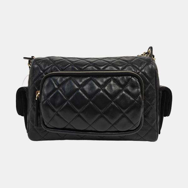 Quilted Lambskin Large Black