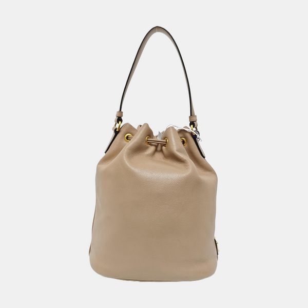 Calfskin Bucket Bag Beige