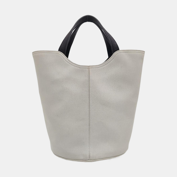 Canvas Bucket Bag White