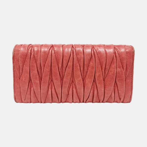 Quilted Lambskin Wallet Pink