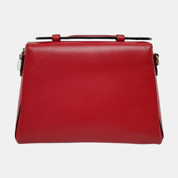 Interlocking G Large Calfskin Red