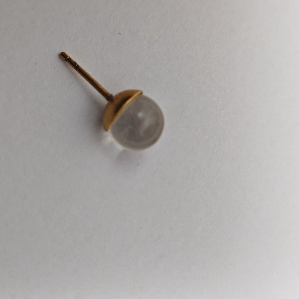 Dior Tribales Resin Clear Stud Earrings