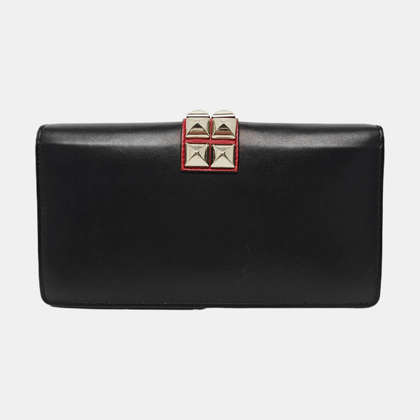 Elektra Mini Calfskin Black Wallet