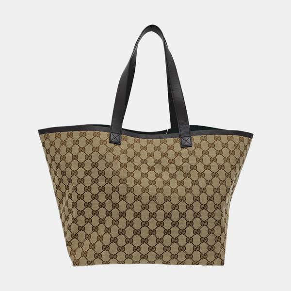 Monogram Canvas Tote Bag Brown
