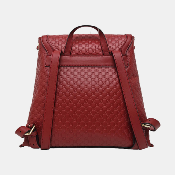 Monogram Calfskin Backpack Red