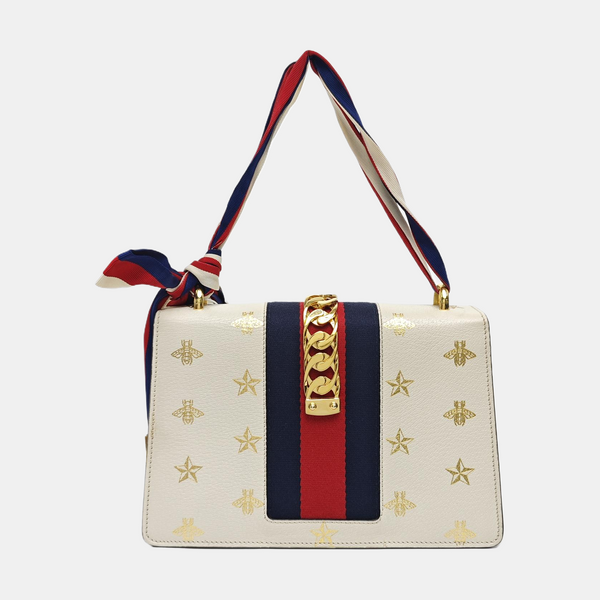Calfskin Shoulder Bag Small White